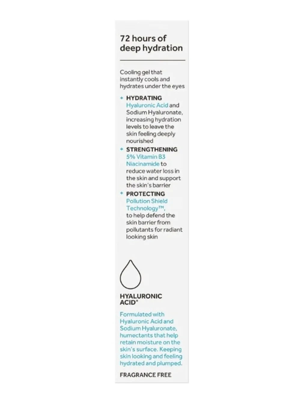 No7 Hydra Luminous+ Hydrating Cooling Eye Gel — Blue